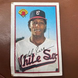 Autographed Baseball card  |Melido Perez signed baseball card